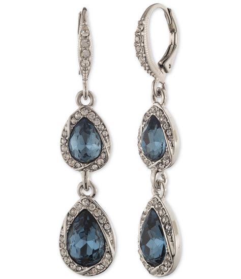 givenchy blue crystal earrings|givenchy earrings.